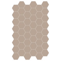 Carrelage hexagonal, sol et mur, beige rosé mat 14x16cm terx hexamat dutch white