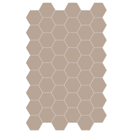 Carrelage hexagonal, sol et mur, beige rosé mat 14x16cm terx hexamat dutch white