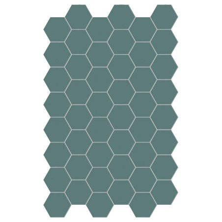 Carrelage hexagonal, sol et mur, vert clair mat 14x16cm terx hexamat laurel green