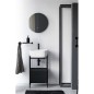 Meuble console de salle de bain structure métal L44cm H90cm P43cm avec tiroir en bois et vasque céramique scaxdiva 23 Meuble console de salle de bain structure métal L44cm H90cm P43cm avec tiroir en bois et vasque céramique scaxdiva 23