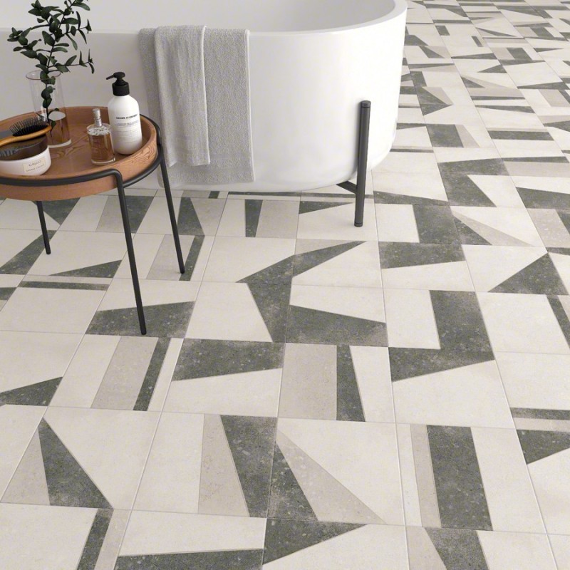 Carrelage imitation carreau ciment multicolor 20x20cm VivOsaka blanco patchwork Carrelage imitation carreau ciment multicolor 20x20cm VivOsaka blanco patchwork