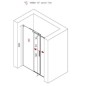 Paroi de douche fixe + coulissant verre transparent, gauche, montant ALU blanc mat, hauteur 210cm megxsolodocciaevo Paroi de douche fixe + coulissant verre transparent, gauche, montant ALU blanc mat, hauteur 210cm megxsolodocciaevo