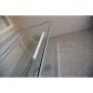 Paroi de douche fixe + coulissant verre transparent, gauche, montant ALU blanc mat, hauteur 210cm megxsolodocciaevo Paroi de douche fixe + coulissant verre transparent, gauche, montant ALU blanc mat, hauteur 210cm megxsolodocciaevo