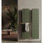 Sèche-serviette radiateur vertical électrique design 122x41cm avec barre porte-serviette en bois antxWaffle V de couleur Sèche-serviette radiateur vertical électrique design 122x41cm avec barre porte-serviette en bois antxWaffle V de couleur
