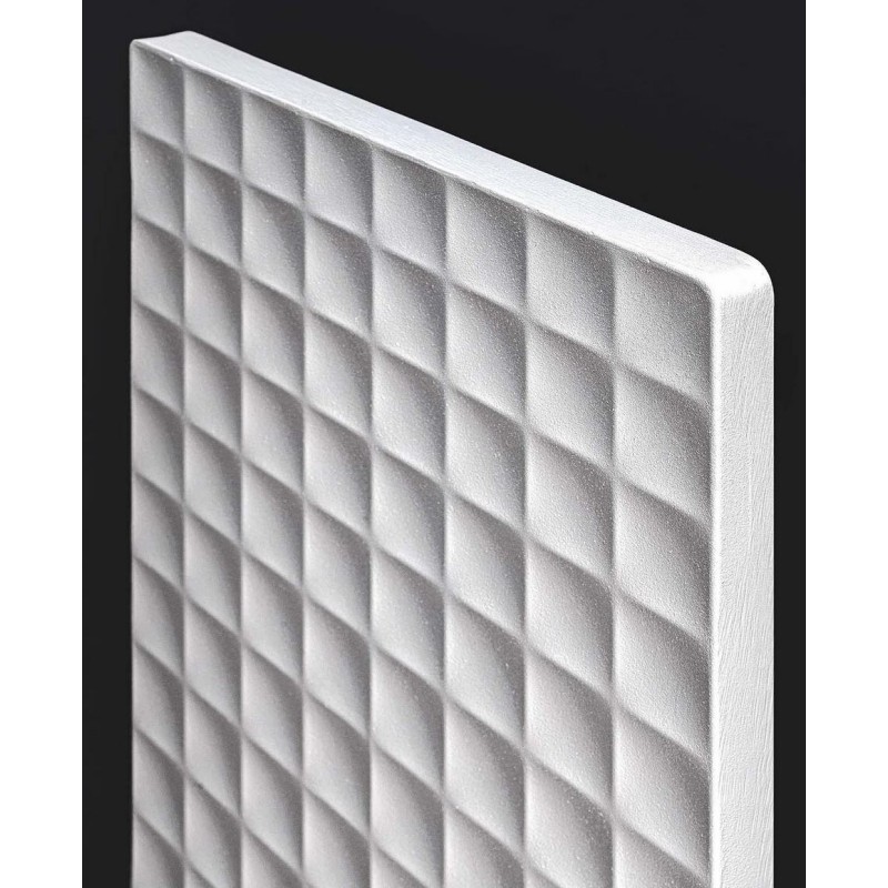 Sèche-serviette radiateur vertical électrique design 122x41cm avec barre porte-serviette en bois antxWaffle V de couleur Sèche-serviette radiateur vertical électrique design 122x41cm avec barre porte-serviette en bois antxWaffle V de couleur