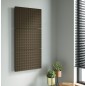 Sèche-serviette radiateur vertical électrique design 122x41cm avec barre porte-serviette en bois antxWaffle V de couleur Sèche-serviette radiateur vertical électrique design 122x41cm avec barre porte-serviette en bois antxWaffle V de couleur
