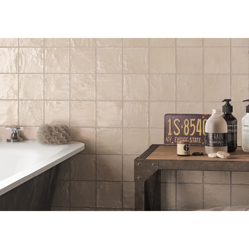 Carrelage Effet Zellige crème satiné 10x10x0.9cm, eqxmallorca 23258 Carrelage Effet Zellige crème satiné 10x10x0.9cm, eqxmallorca 23258