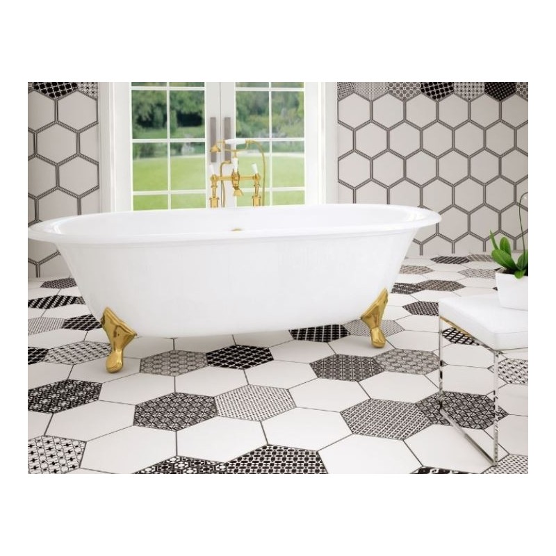Carrelage hexagone tomette salle de bain realgrazia blanc 28.5x33cm Carrelage hexagone tomette salle de bain realgrazia blanc 28.5x33cm