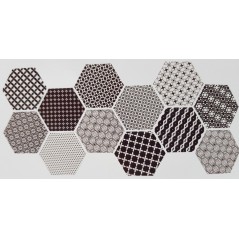 Carrelage hexagone tomette décor grand format realgrazia déco 28.5x33cm