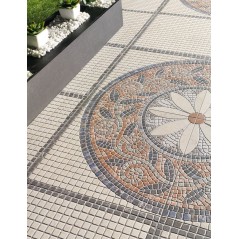 Carrelage imitation mosaique de pierre realtrevi  décor 44x44cm