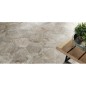 Carrelage hexagonal imitation pierre ancienne 28.5x33cm, realblur gris Carrelage hexagonal imitation pierre ancienne 28.5x33cm, realblur gris