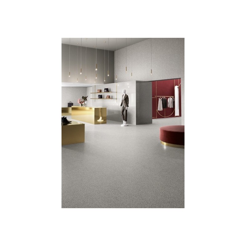Carrelage effet terrazzo et granito, magasin, 90x90cm rectifié, santanewdeco grey mat Carrelage effet terrazzo et granito, magasin, 90x90cm rectifié, santanewdeco grey mat
