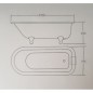 Baignoire de style ancien impwaldorf bath 1700X610X775mm