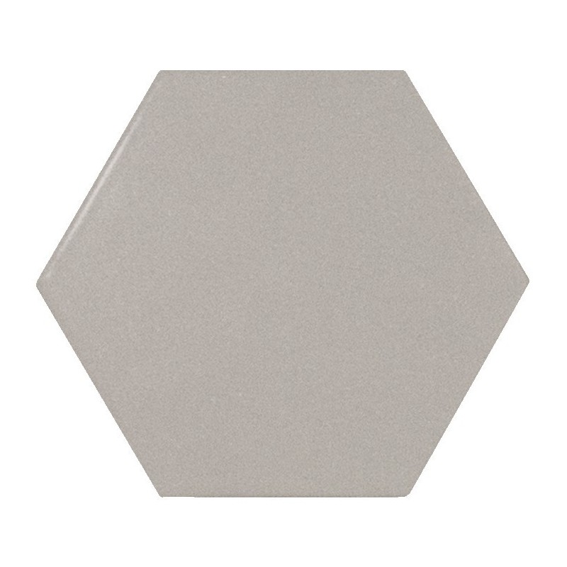 Carrelage hexagone Eqxscale gris mat 11.6x10.1cm pour le sol et le mur