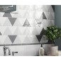 Faience triangle Eqxtriangle gris foncé brillant 10.8x12.4cm pour le mur
