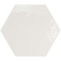 Faience hexagone eqx hexatile blanc brillant 17.5x20cm