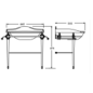 Console de salle de bains de style ancien Imp Drift L:625mm Console de salle de bains de style ancien Imp Drift L:625mm