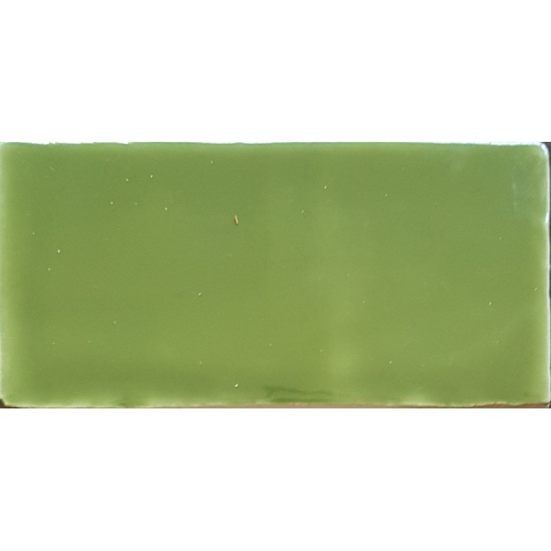 Carrelage imitation zellige DT handmade vert tortue 7.5x15cm Carrelage imitation zellige DT handmade vert tortue 7.5x15cm
