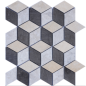 Mosaique cuisine, salle de bain Dif savana losange 4.3cm mat: thala beige, gris et foussana gris sur trame 27x24x1cm Mosaique cuisine, salle de bain Dif savana losange 4.3cm mat: thala beige, gris et foussana gris sur trame 27x24x1cm