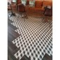 Carrelage ciment véritable décor trompe l'oeil noir et blanc 7290-3 20x20cm Carrelage ciment véritable décor trompe l'oeil noir et blanc 7290-3 20x20cm