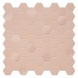 Mini tomette mosaique hexagone rose mat sol et mur effet tissu 4.3x3.8cm sur trame 31.6x31.6cm terx hexamix rosy Mini tomette mosaique hexagone rose mat sol et mur effet tissu 4.3x3.8cm sur trame 31.6x31.6cm terx hexamix rosy