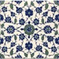 Carrelage décoré Dif narmin sur fond ivoire brillant 20x20x0.7cm de tradition Carrelage décoré Dif narmin sur fond ivoire brillant 20x20x0.7cm de tradition