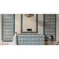 Carrelage peint à la main oriental décor DIF izmir bleu sur fond ivoire 20x20x0.8cm Carrelage peint à la main oriental décor DIF izmir bleu sur fond ivoire 20x20x0.8cm