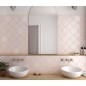 Carrelage imitation Zellige rose pastel nuancé brillant, eqxriviera rose 13.2x13.2cm et 6.5x20cm Carrelage imitation Zellige rose pastel nuancé brillant, eqxriviera rose 13.2x13.2cm et 6.5x20cm